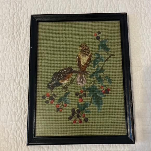 Cross Stitch Bird Decor/ Wall Hanging Cross Stitch Decor - Picture 2 of 5